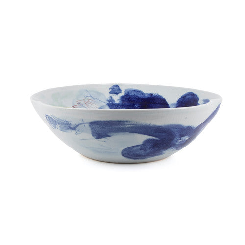 Swirl Bowl Blue Water Village