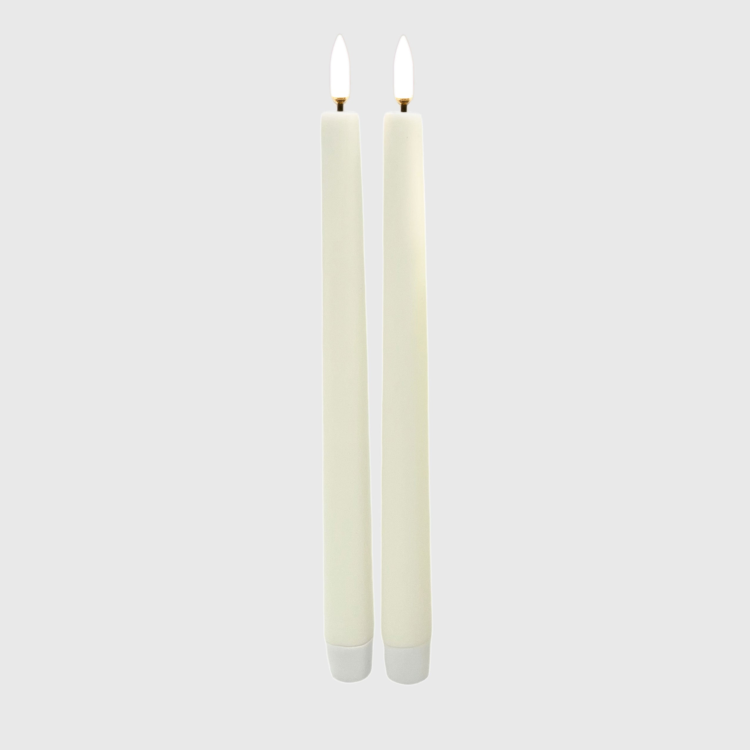 Ivory Taper Flameless Candles