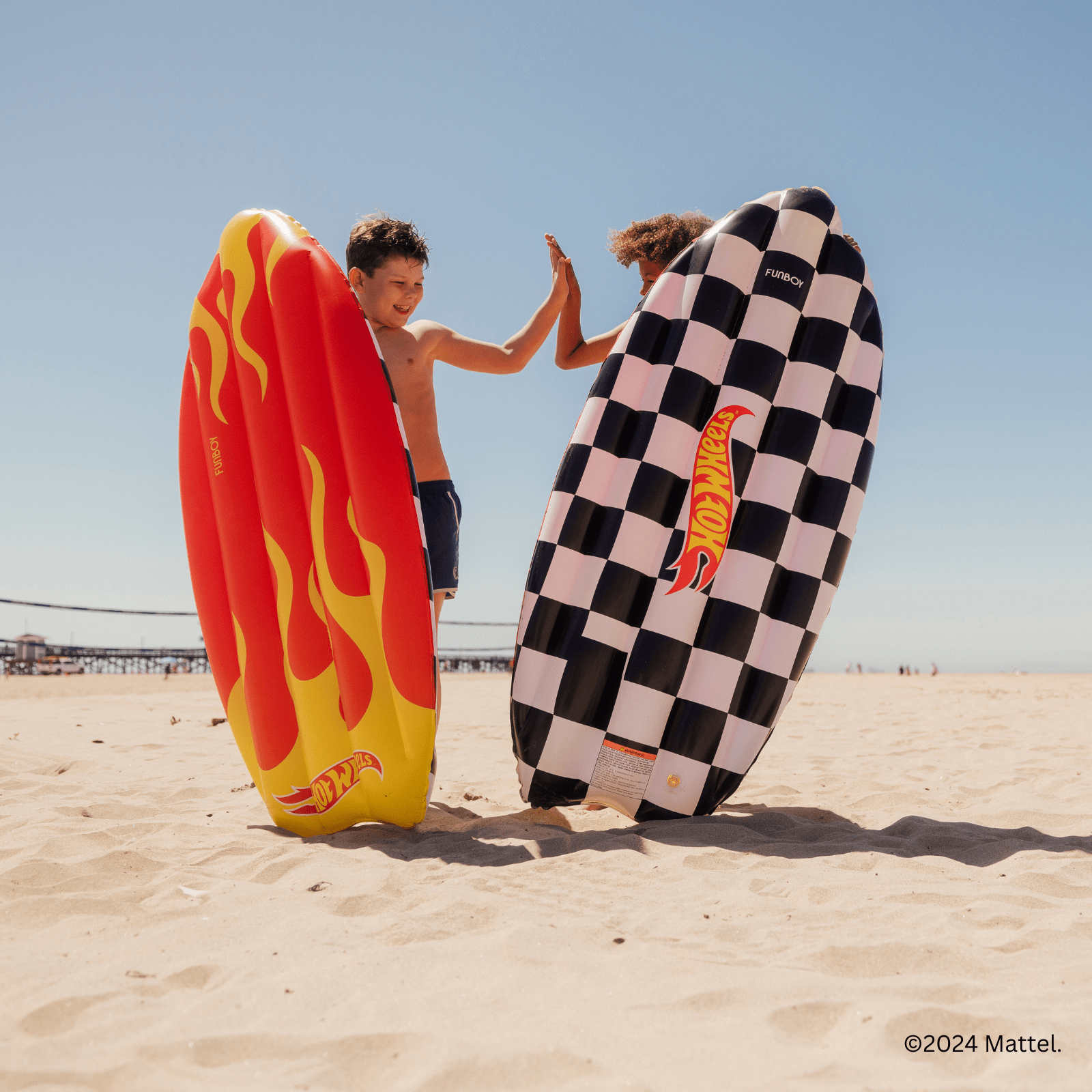 FUNBOY x Hot Wheels Checkered Flame Surfboard (Reversible) Float