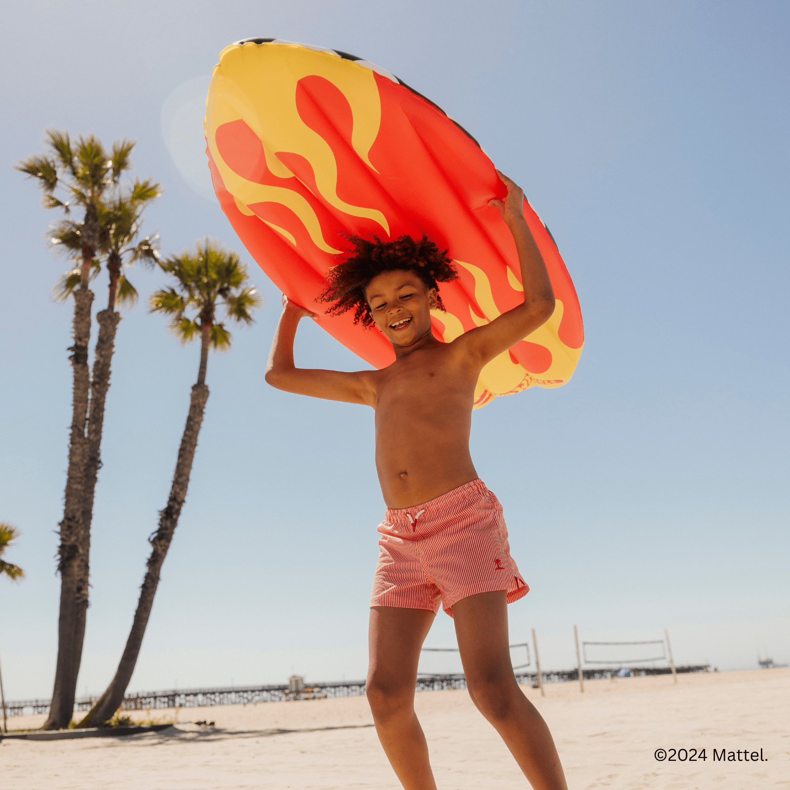 FUNBOY x Hot Wheels Checkered Flame Surfboard (Reversible) Float