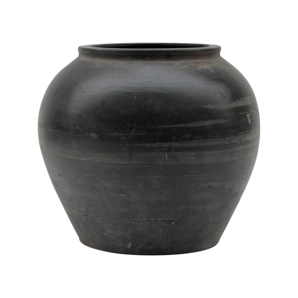 Vintage Charcoal/ Gray pottery Jar