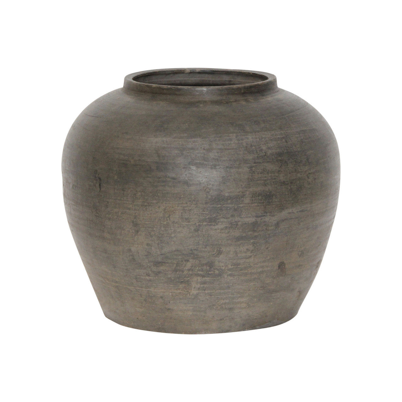 Vintage Charcoal/ Gray pottery Jar