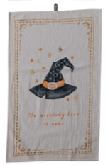 Halloween Chambray Printed Tea Towel