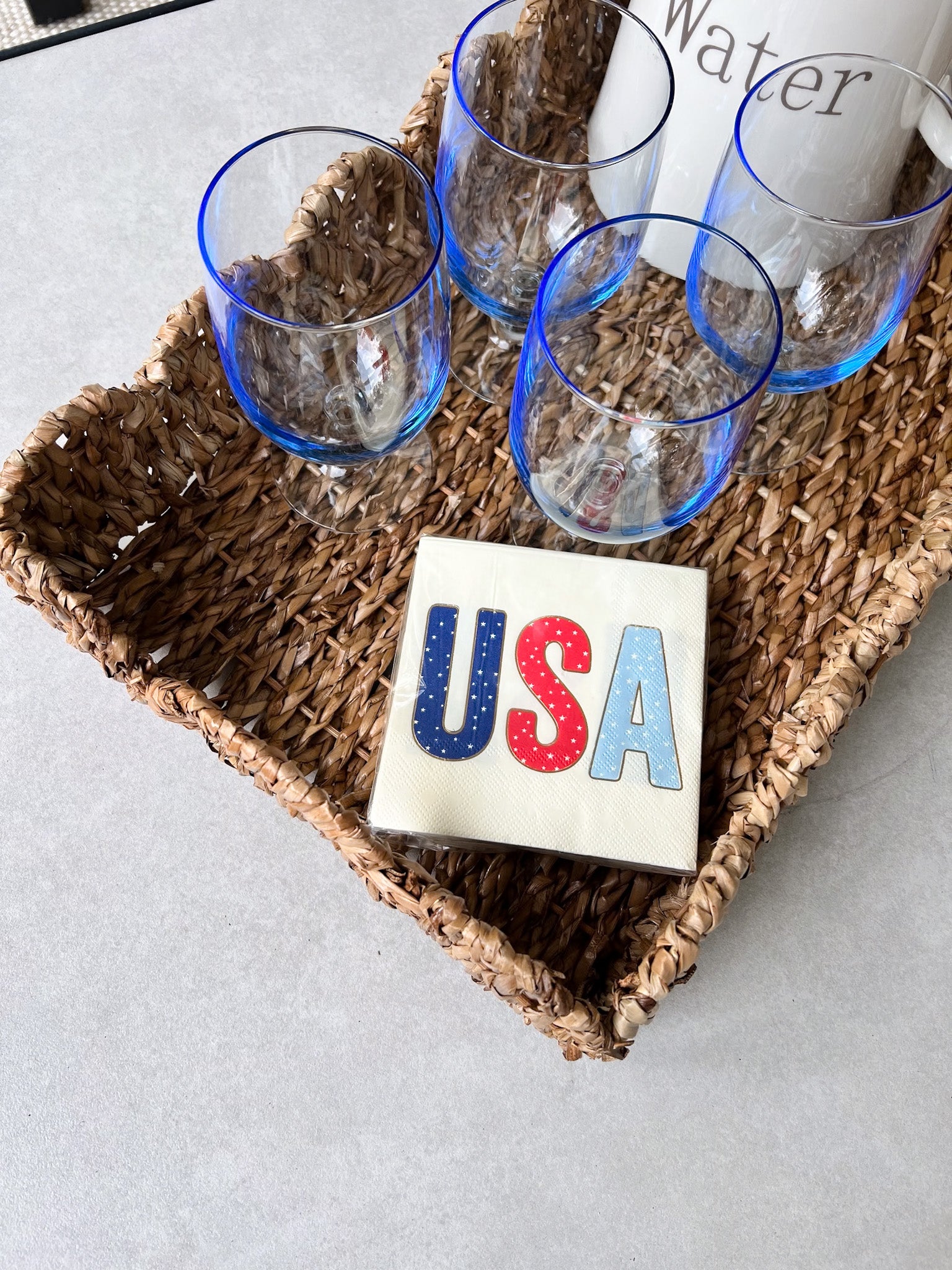 Foil USA Paper Cocktail Napkin
