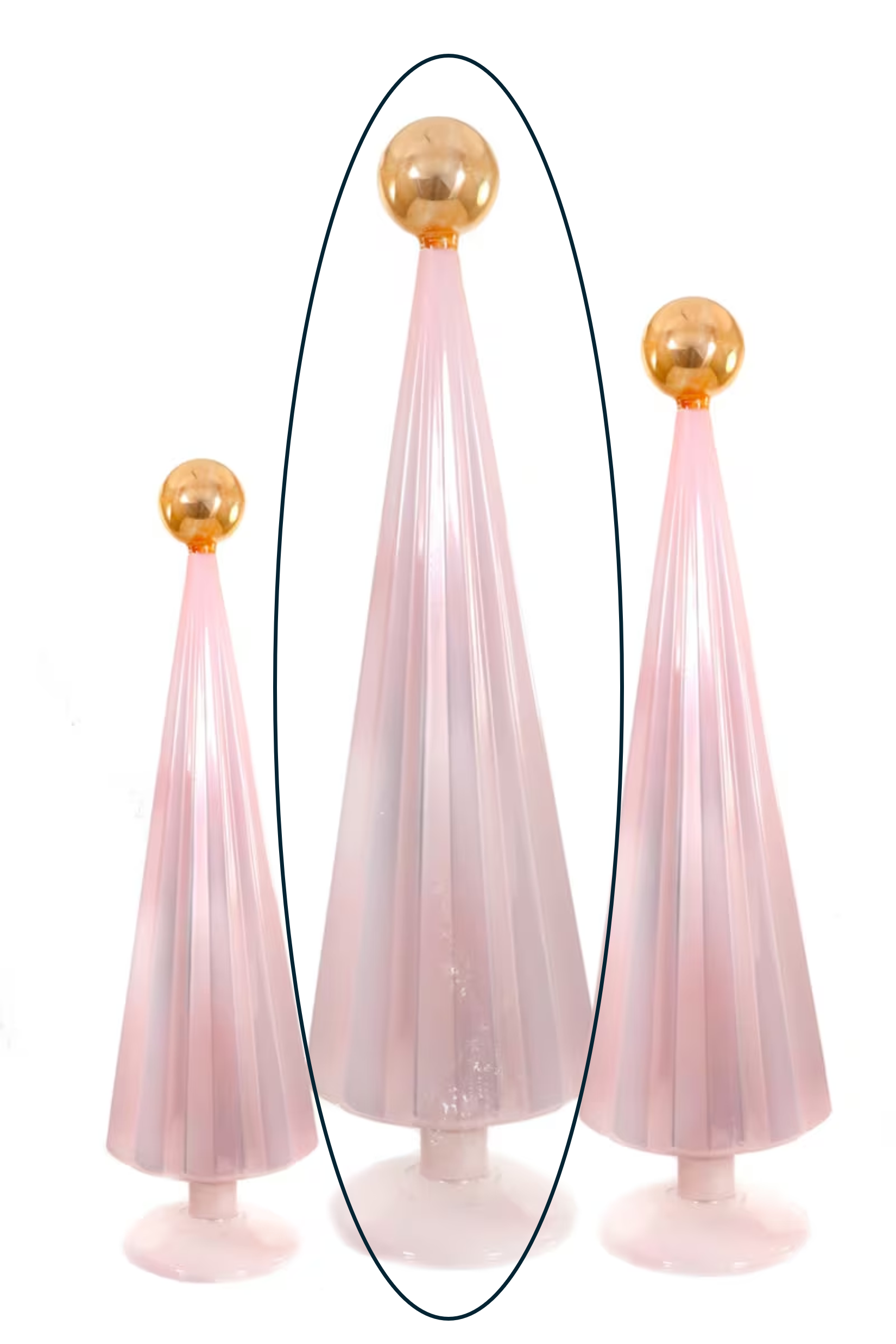 Light Pink Pleated Trees