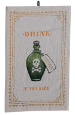Halloween Chambray Printed Tea Towel