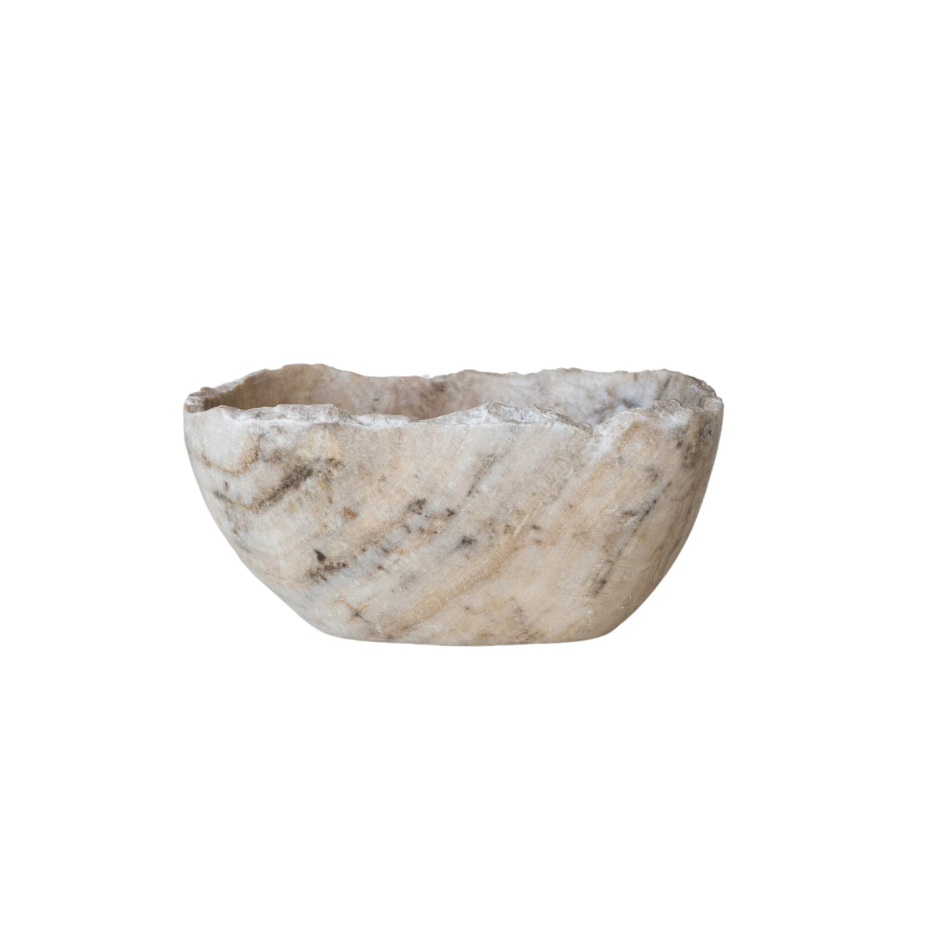 Onyx Bowl with Raw Edge, Natural