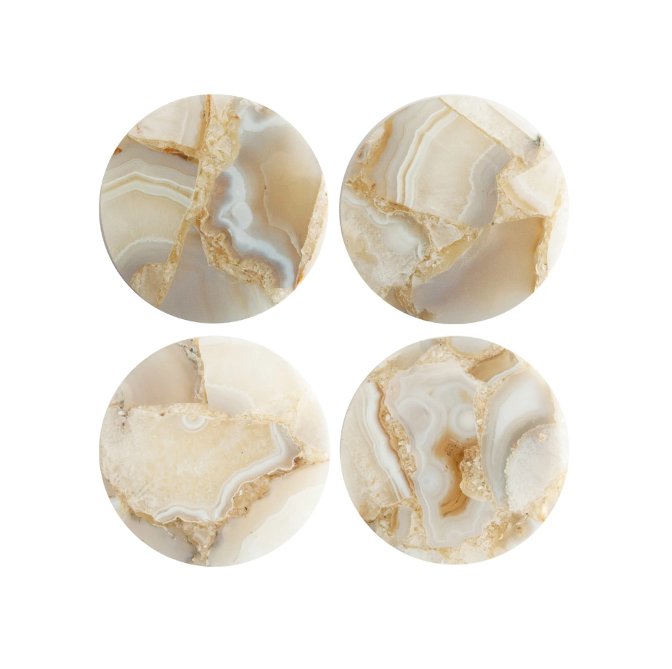 Agate Coasters, Set of 4