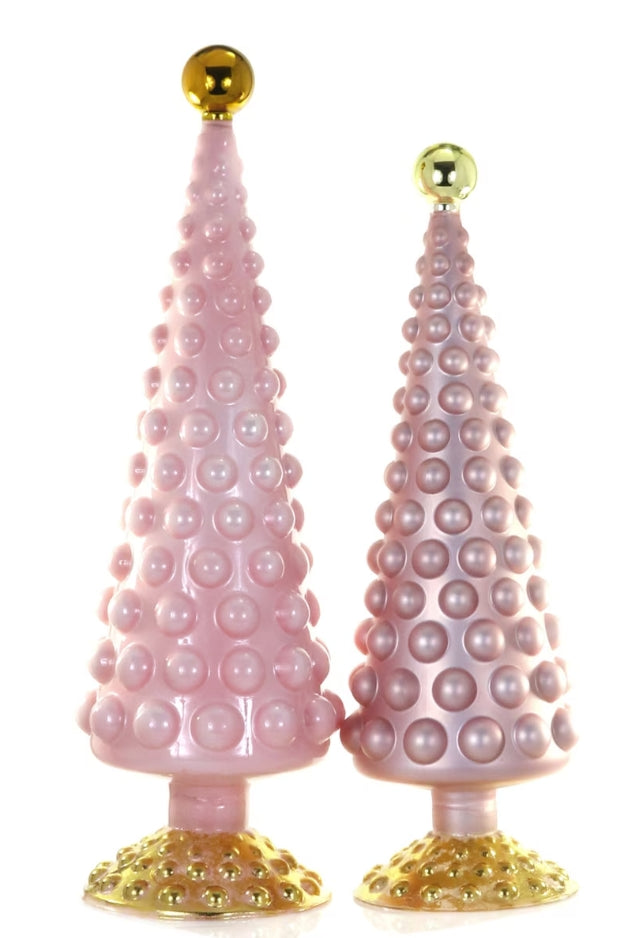 Pink Large Hobnail Tree - Set of 2