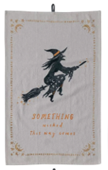 Halloween Chambray Printed Tea Towel