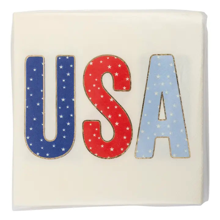 Foil USA Paper Cocktail Napkin
