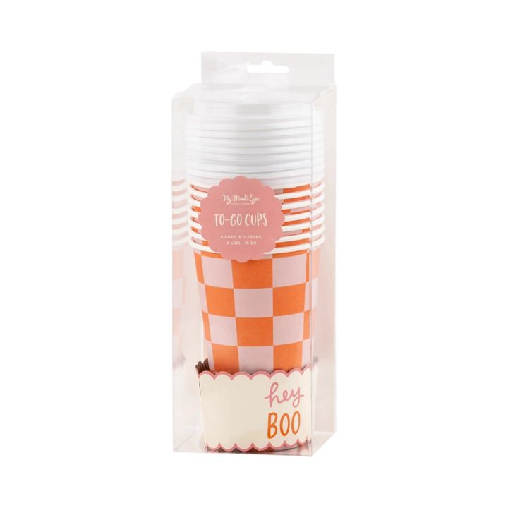 Pink & Orange To-Go Cups