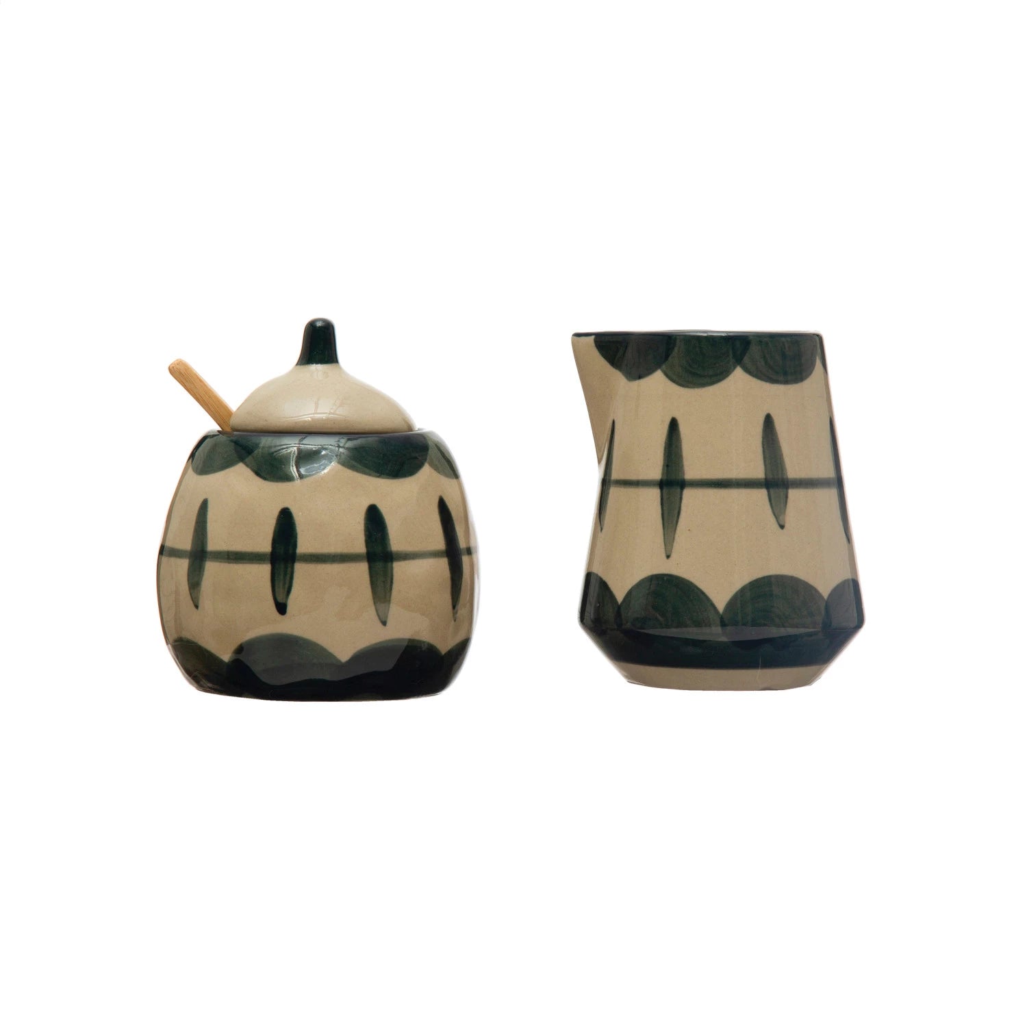 Stoneware Creamer & Sugar Pot