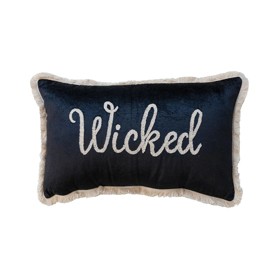 "Wicked" Velvet Lumbar Pillow