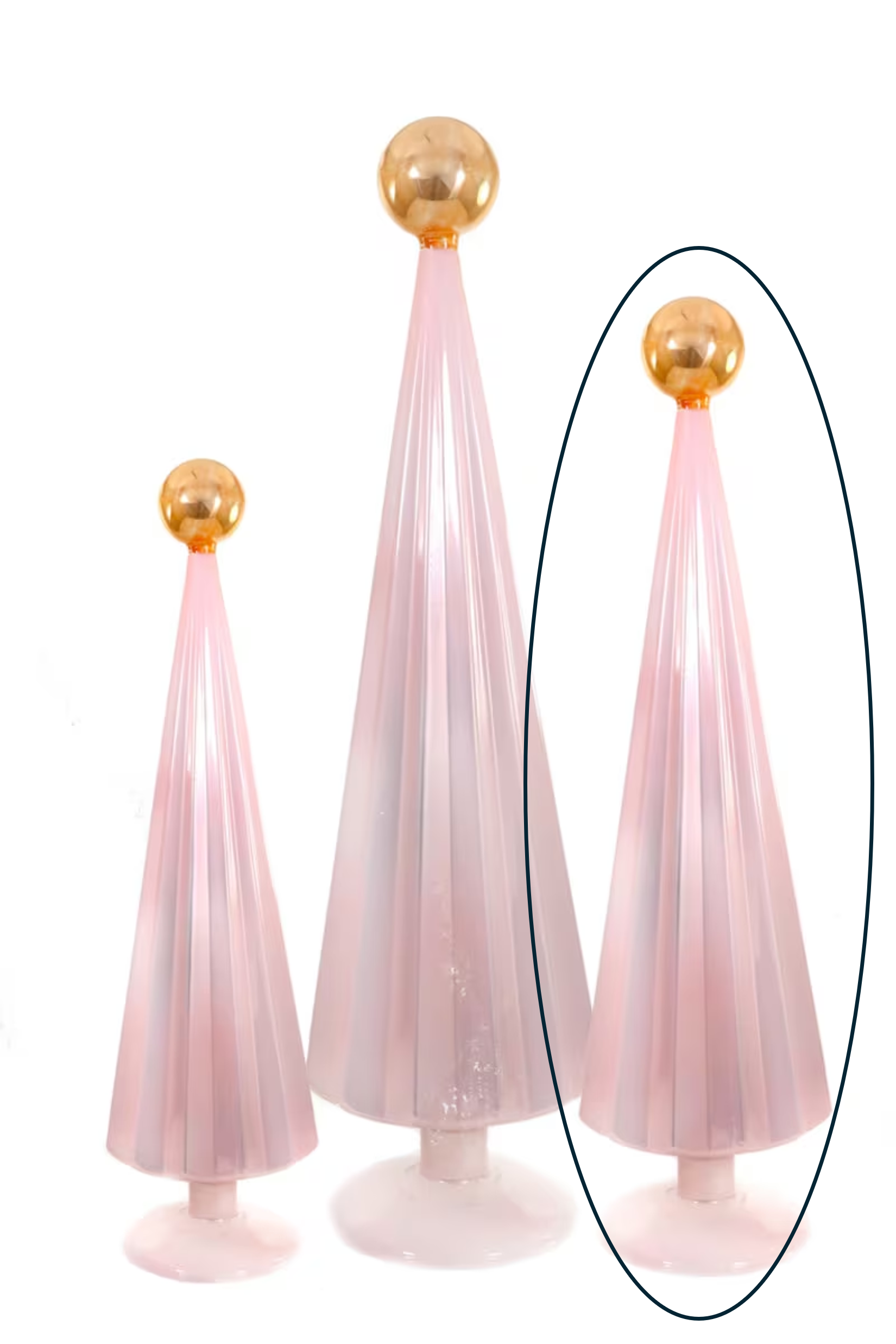 Light Pink Pleated Trees