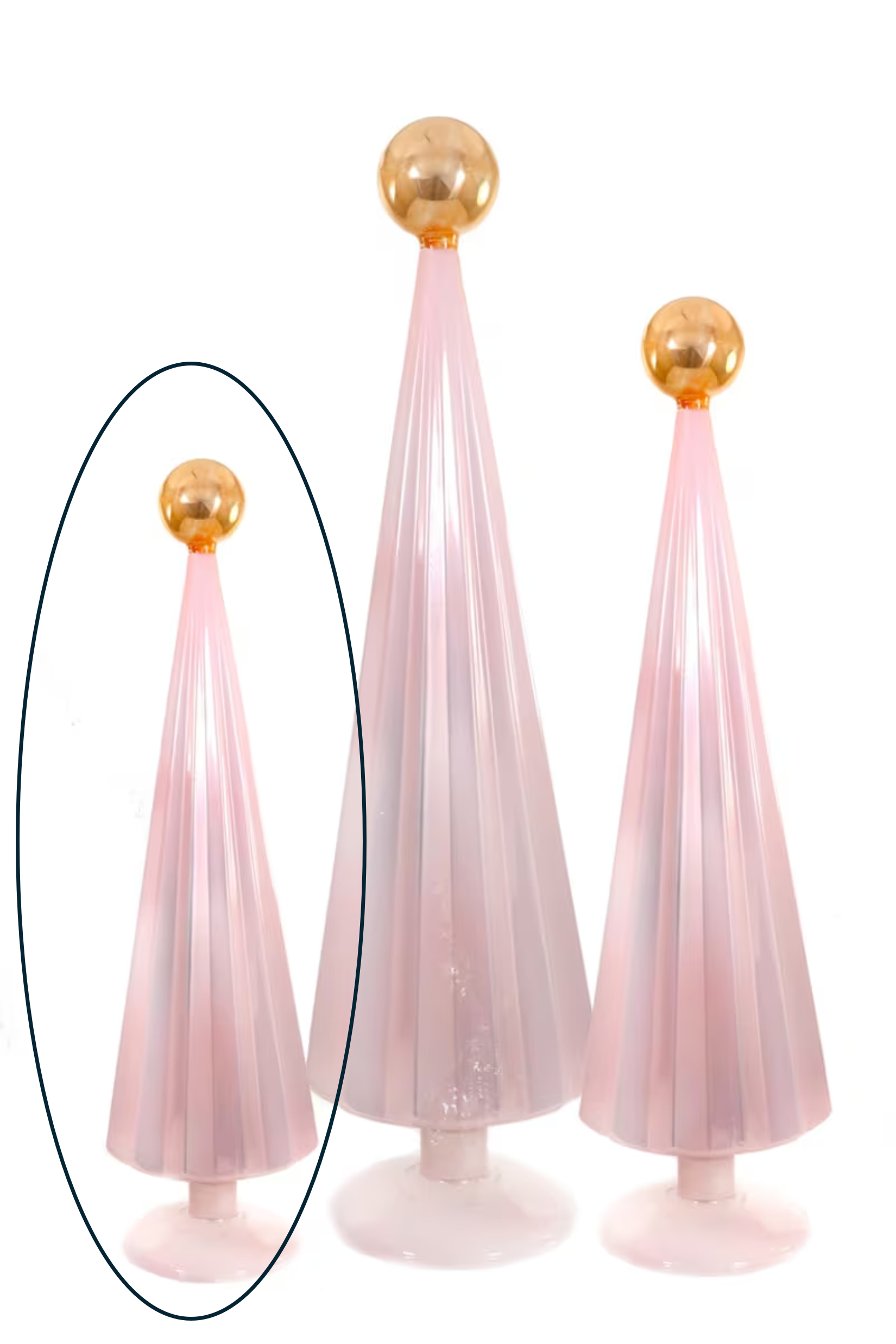 Light Pink Pleated Trees