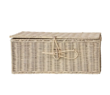 Hand-Woven Rattan Boxes with Closures