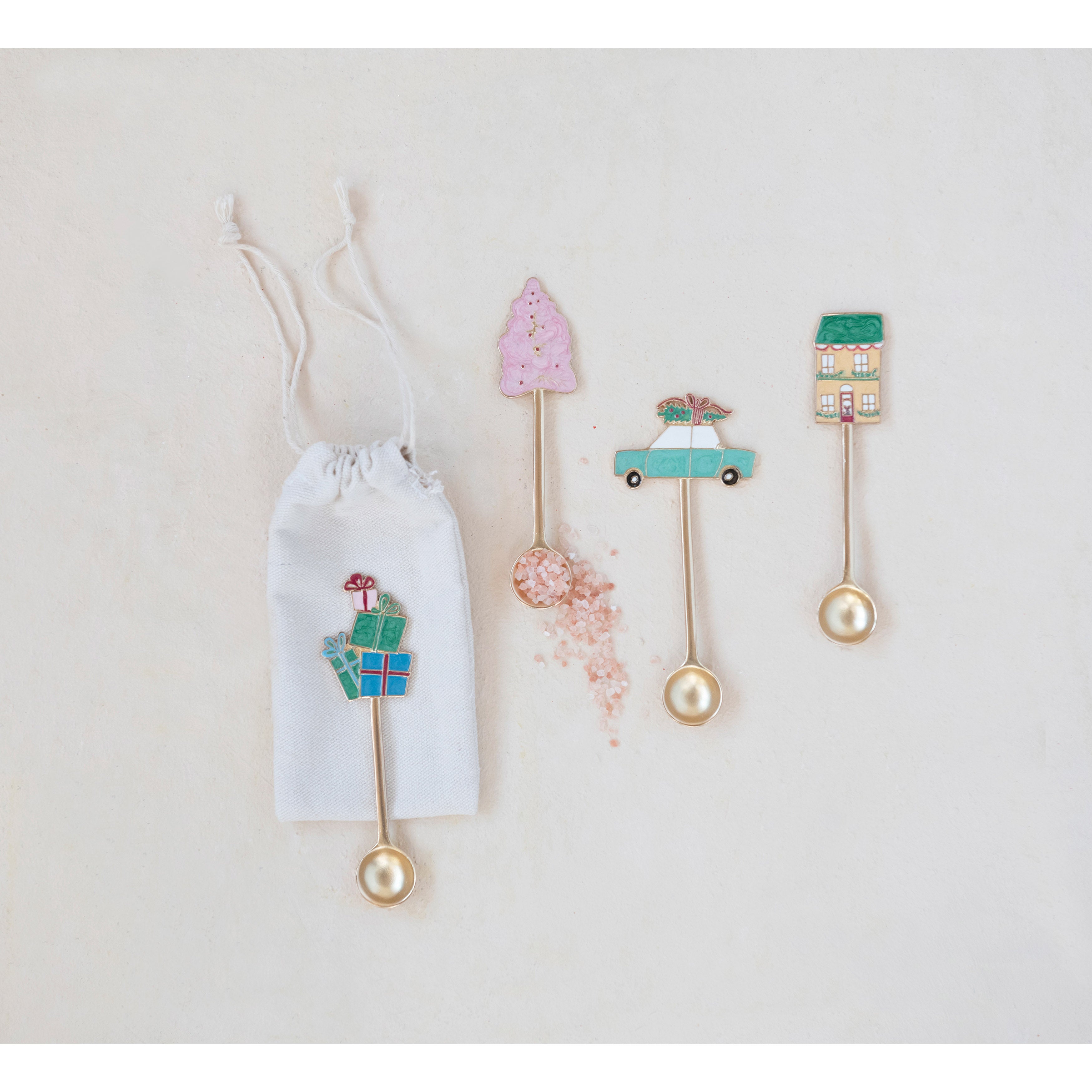 Set of 4 Holiday Spoons
