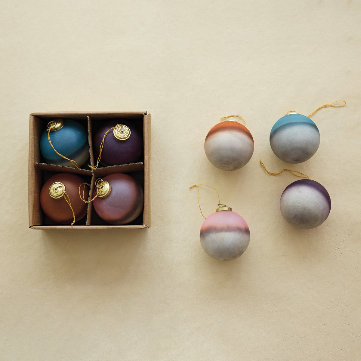 Metallic Ombre Ball Ornaments Set