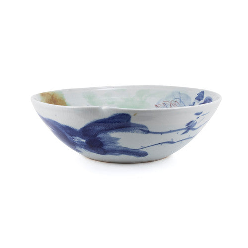 Swirl Bowl Blue Water Village