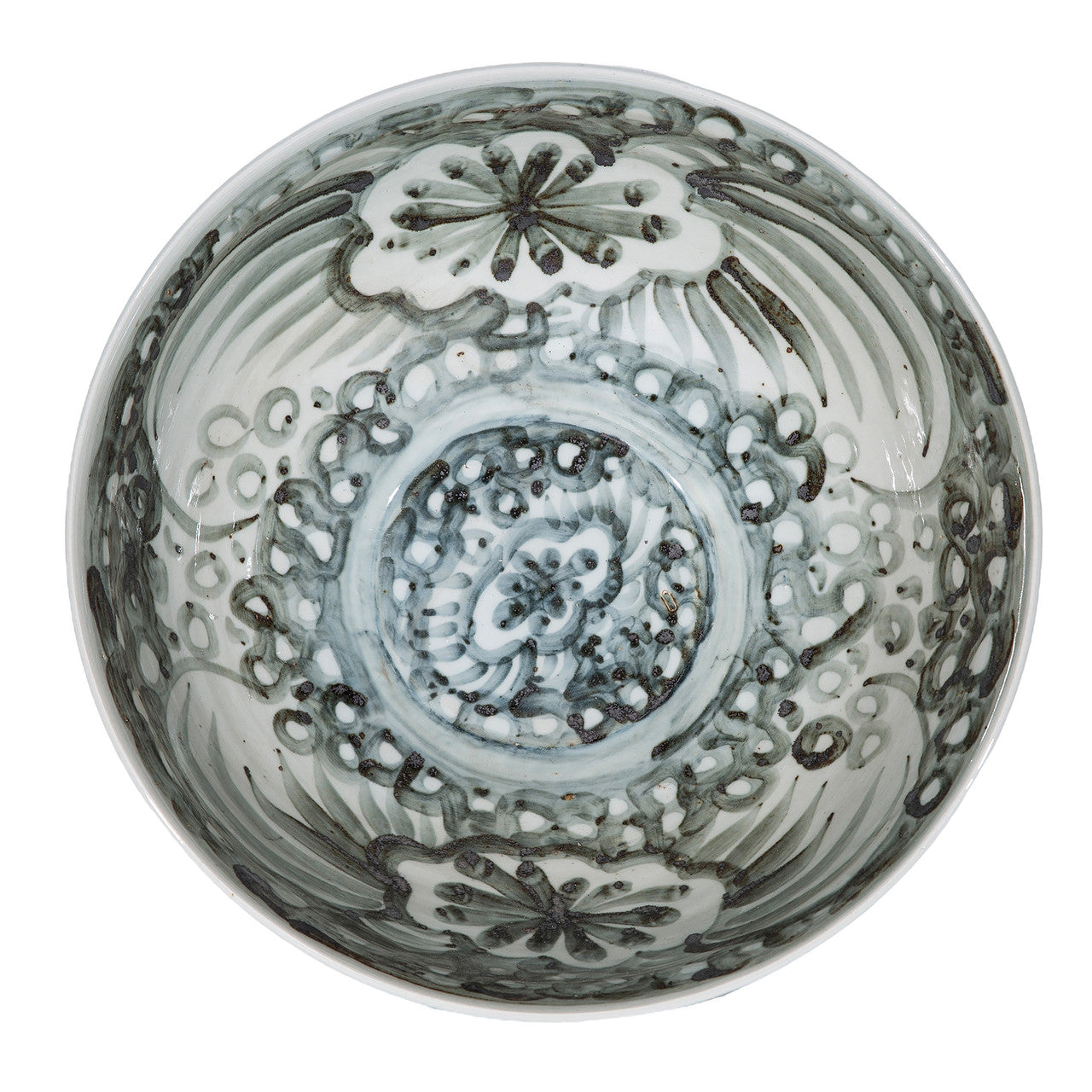 Indigo Blue Sea Flower Bowl