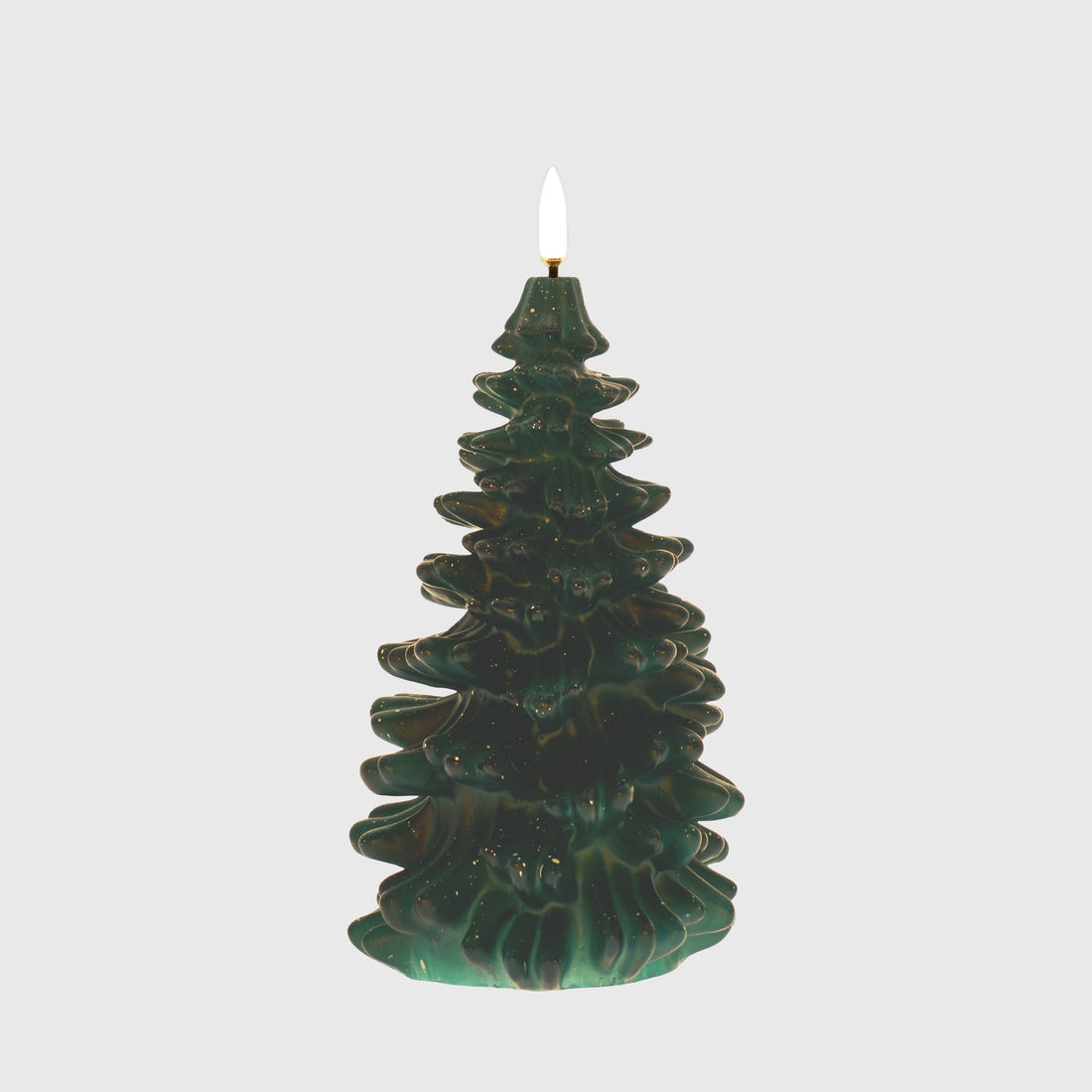 Green Christmas Tree Flameless Candle