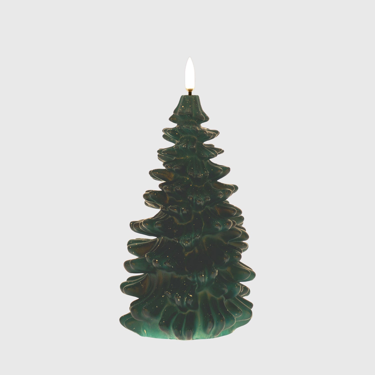 Green Christmas Tree Flameless Candle