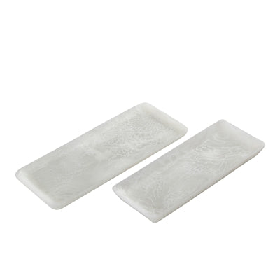 White Resin Rectangle Platter