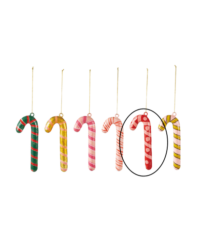 Paper Mache Candy Cane Ornaments
