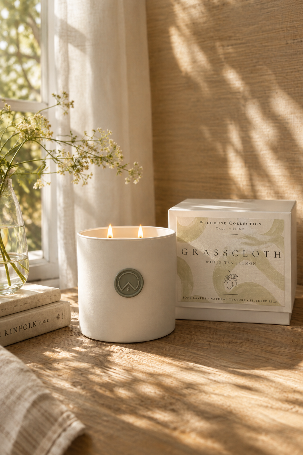 Grasscloth - Call It Home Collection, 18oz Candle