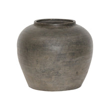 Load image into Gallery viewer, Vintage Charcoal/ Gray pottery Jar

