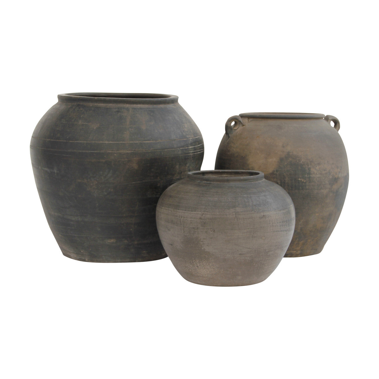 Vintage Charcoal/ Gray pottery Jar