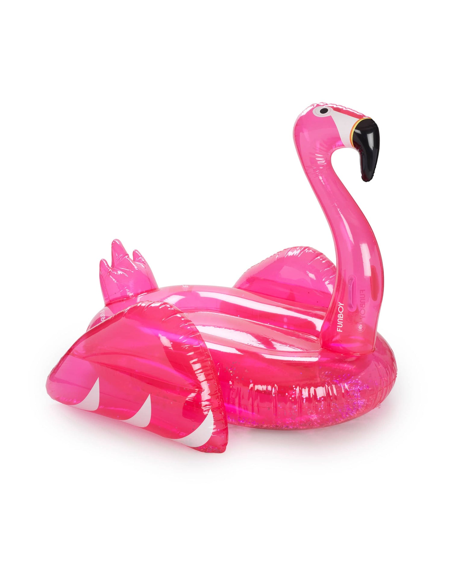 Clear Pink Glitter Flamingo