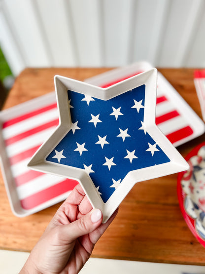 Blue Star Reusable Bamboo Serving Tray