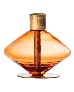 Blown Glass Taper Candle Holders