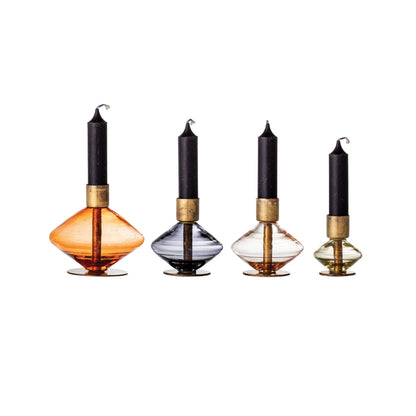 Blown Glass Taper Candle Holders