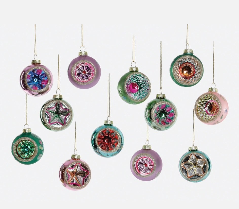 Reflector Glass Ornaments - Box Set of 12
