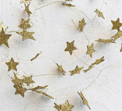 Glitter Paper Star Garland