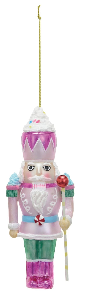 Glass Nutcracker Ornament