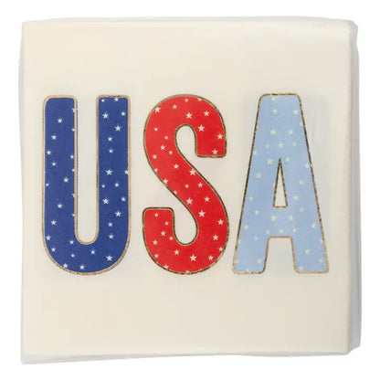 Foil USA Paper Cocktail Napkin
