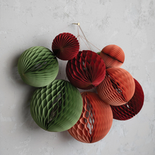 Load image into Gallery viewer, Folding Honeycomb Ball Ornament, Red
