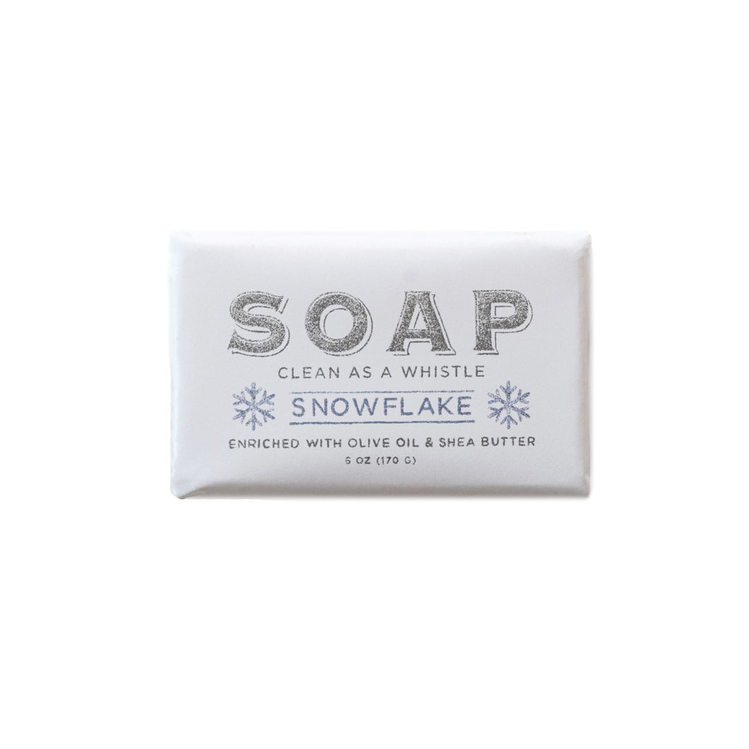 Snowflake Scented Olive Oil & Shea Butter Milled Bar Soap