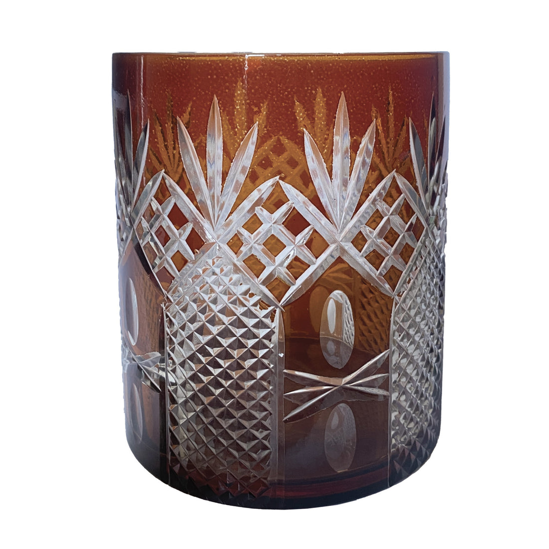 Cut-Out Glass Candle Holder