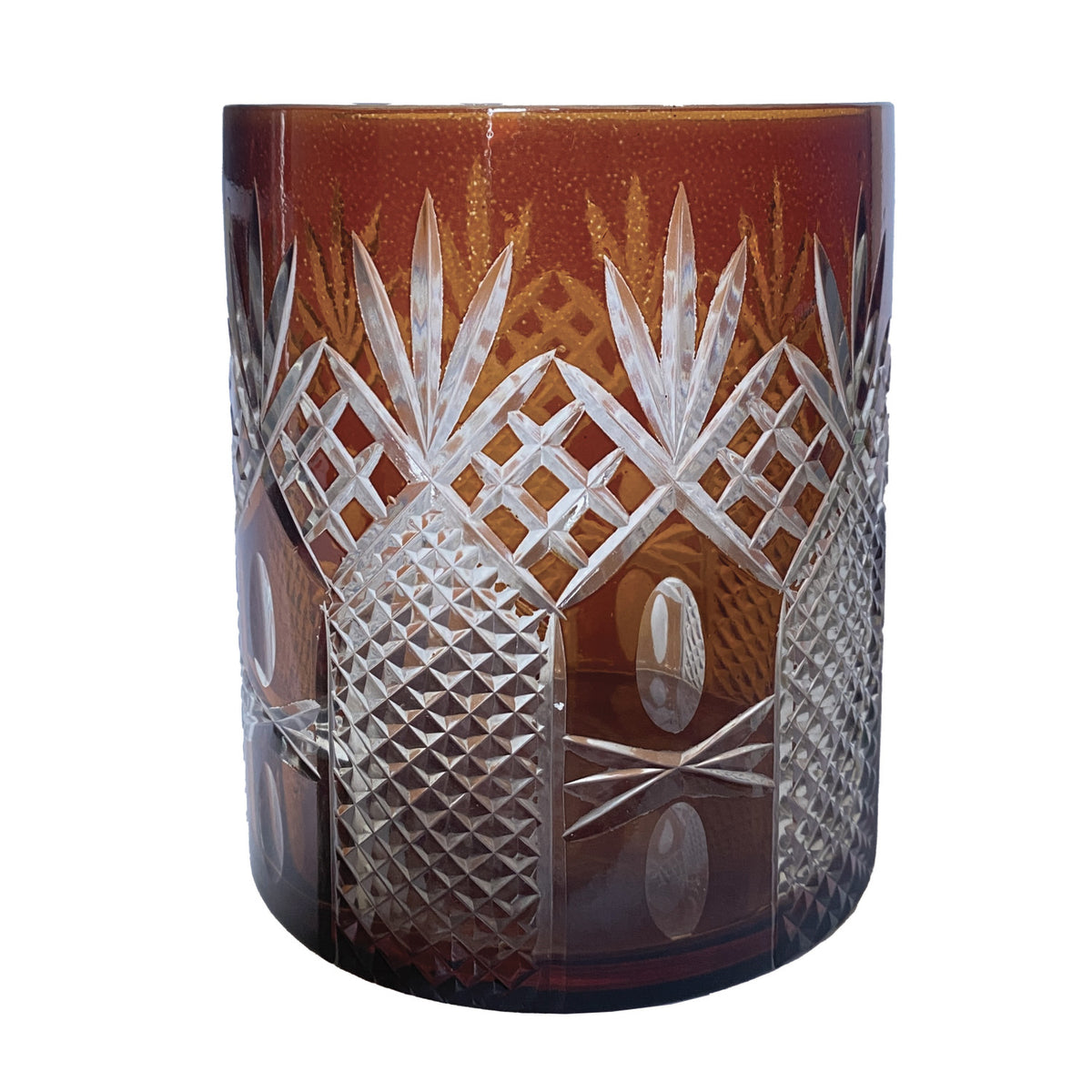 Cut-Out Glass Candle Holder