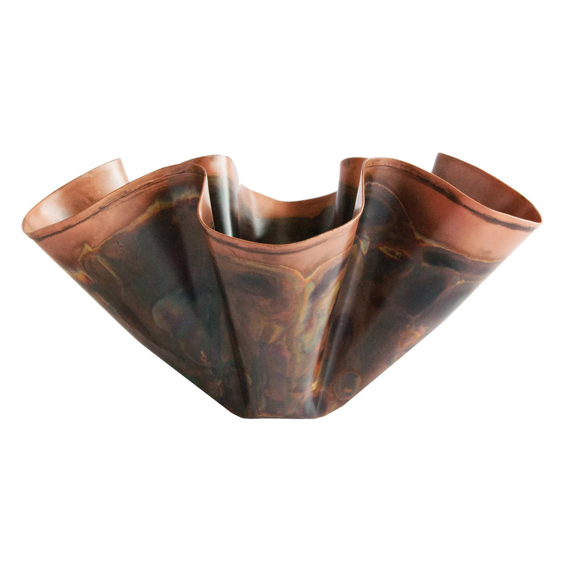 Decorative Metal Ruffled Bowl
