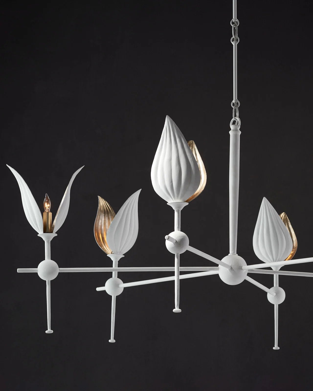 Peace Lily White Chandelier