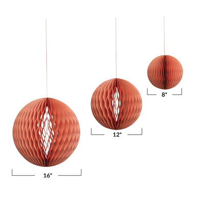 Honeycomb Ball Ornament, Pink