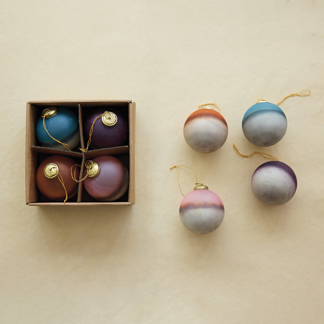 Metallic Ombre Ball Ornaments Set