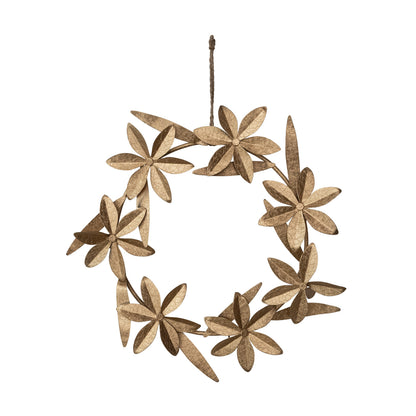 14" Metal Flower Wreath