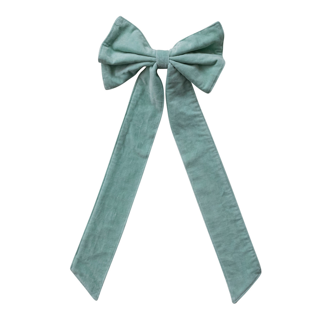 Velvet Clip-on Bow, Mint